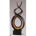 Perfect Sync Art Glass Sculpture Award. 9 3/4"x3 3/4"x3 3/4".